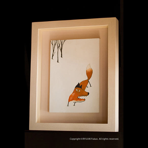 額装原画【箱額サムホールサイズ】白い世界 絵画 深尾竜騎 通販