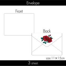  薔薇のレターセット 便箋のサイズが大きくなりました 5枚目の画像