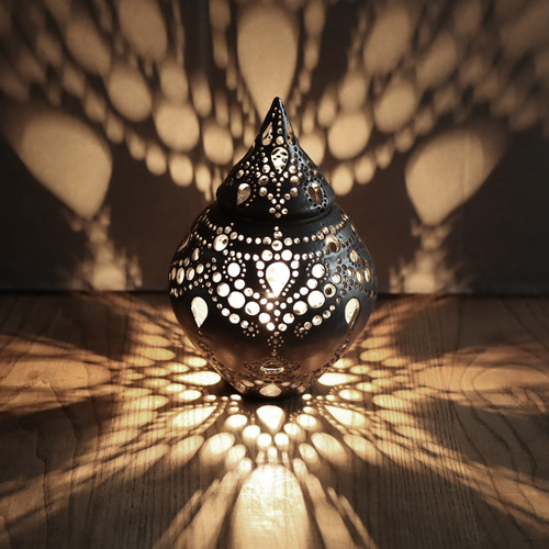 置きランプ/金マット（size:5） スタンドライト・テーブルランプ kiku  