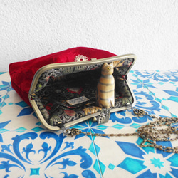 ベロアの２wayバッグ（サハラのティールームno.１） 2枚目の画像