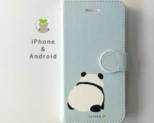 送関込【Harper & Blake】UK発!手帳型スマホケース Panda/パンダ ほぼ全機種対応 スマホケース 手帳型 パンダ ミラー