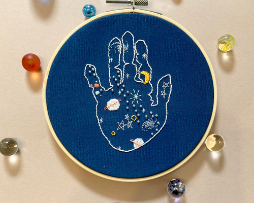ハンドメイドアート 宇宙と花のテーマ 0920f27741b2c8f5b039b34240efe8