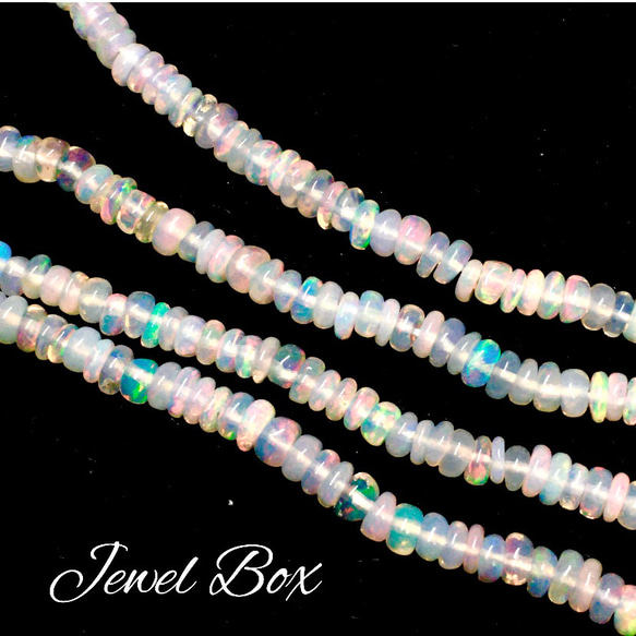 宝石質プレシャスオパール＊ロンデルカット＊30個 天然石 JEWELBOX 