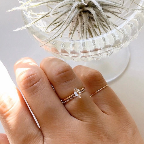 ハーキマーダイヤモンド リング【K10/11号】 | soeru jewelry