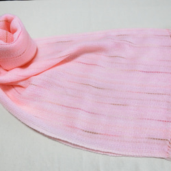 桜色の手織り広巾ストール　38×202cm 5枚目の画像