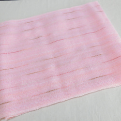 桜色の手織り広巾ストール　38×202cm 4枚目の画像