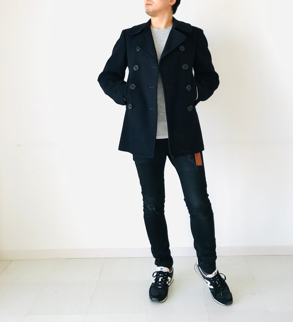 メンズ【men's】nouvelle Ark  定番 ピーコート  ネイビー(濃紺)  Pコート 10枚目の画像