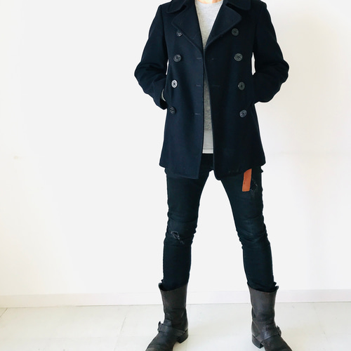 メンズ【men's】nouvelle Ark 定番 ピーコート ネイビー(濃紺) P メンズ【men's】nouvelle Ark 定番 ピーコート ネイビー(濃紺) P
