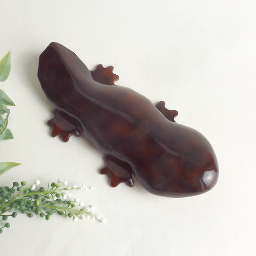 オオサンショウウオ（☆台付）Wood Giant Salamander その他置物 工房