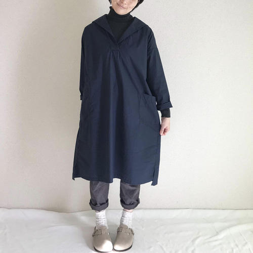 13色カラーオーダー】大人のセーラーカラーワンピース 秋春 13色カラーオーダー】大人のセーラーカラーワンピース 秋春