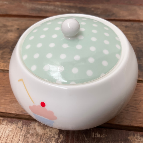 新作】クリームソーダ シュガーポット ☆ 小物入れ 強化磁器 その他