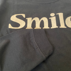 セール　ロンＴ　長袖Ｔシャツ　Smile　ブラック　黒　ロゴTシャツ  送料無料 3枚目の画像
