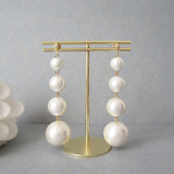 White Cotton Pearl earring／pierce*2579* 1枚目の画像