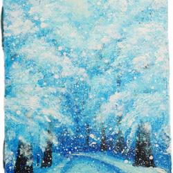 油絵 絵画【雪景色】 7枚目の画像