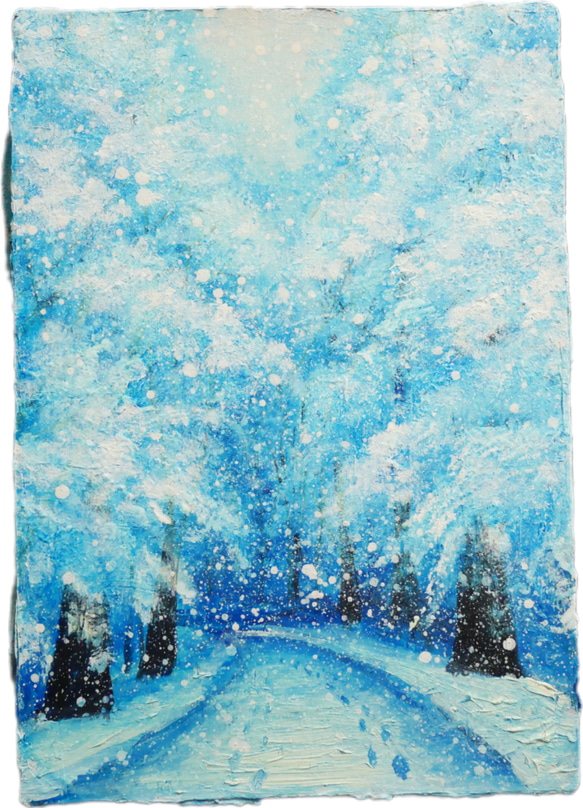 油絵 絵画【雪景色】 7枚目の画像