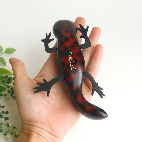 アカハライモリ / wooden bellied newt その他置物 工房西岡