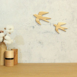 [由於某些原因] [免運費] 燕子裝飾品隨機 3 件套木製牆壁裝飾牆壁斯堪的納維亞物體鳥燕子 第11張的照片