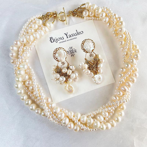 結婚式 お呼ばれ ウェディングアクセサリー 淡水パール 結婚式 お呼ばれ ウェディングアクセサリー 淡水パール