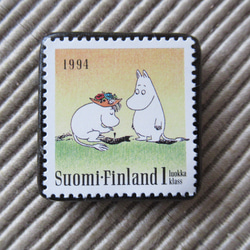 フィンランド　童話切手ブローチ4686 1枚目の画像