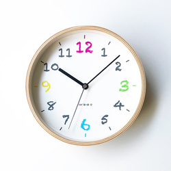 KATOMOKU plywood wall clock 14 km-85RC 電波時計 3枚目の画像