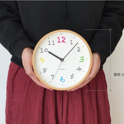 KATOMOKU plywood wall clock 14 km-85RC 電波時計 6枚目の画像
