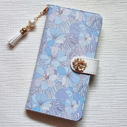 リバティ花柄 手帳型スマホケース スマホカバー ほぼ全機種対応
