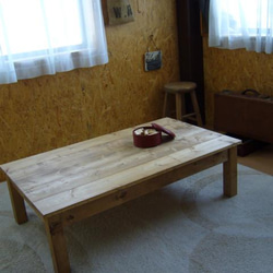 アンティーク風  ローテーブル・座卓・机　120×70㎝　【DW】 1枚目の画像