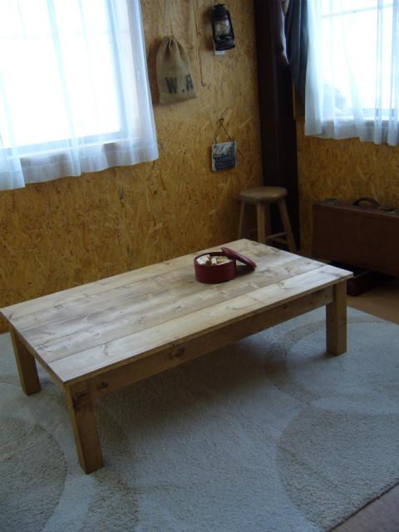 アンティーク風  ローテーブル・座卓・机　120×70㎝　【DW】 1枚目の画像