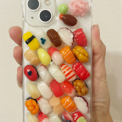 5月いっぱい特別価格 ミニミニお寿司のスマホケース 12枚目の画像