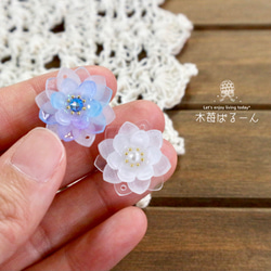 氷の花ピアス/イヤリング 3枚目の画像