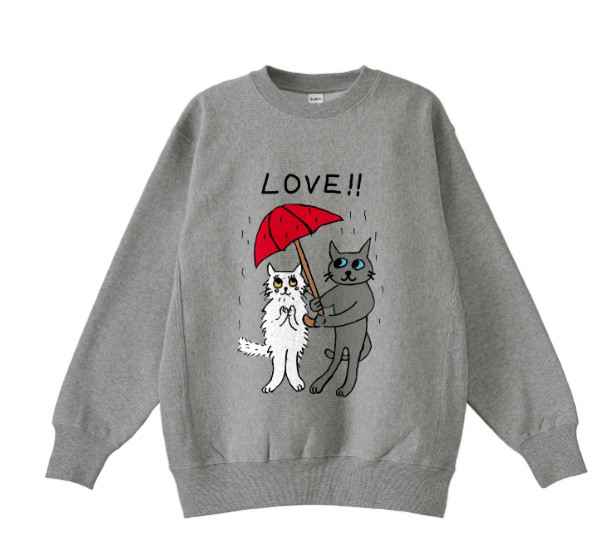 ラブキャット 猫 グレー猫 長毛 ロシアンブルー チンチラ 白猫 裏起毛