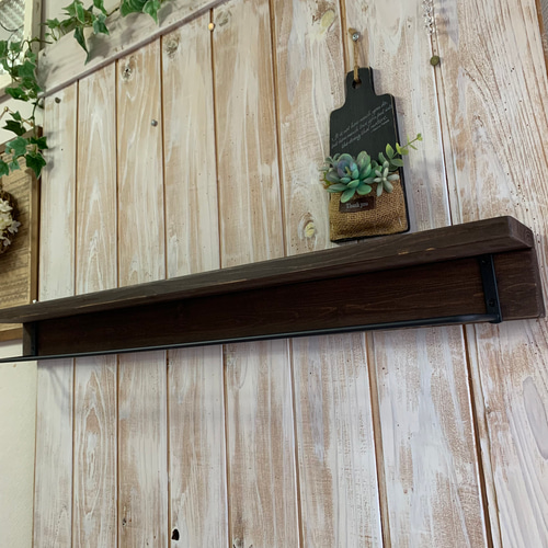 使い方もカラーも選べるウォールシェルフW83✿飾り棚*タオルハンガー