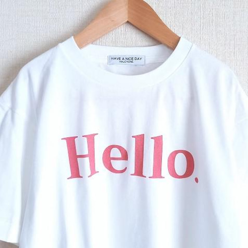 Hello. Tシャツ ロゴTシャツ レッド 赤 Tシャツ 通販 Hello. Tシャツ ロゴTシャツ レッド 赤 Tシャツ 通販