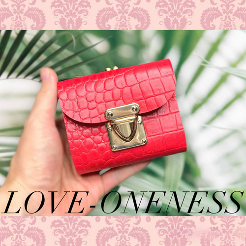 ❤【高級感×可愛い♪】大人オシャレながま口付き総本革ミニ財布♪ネイビークロコ柄 ❤【高級感×可愛い♪】大人オシャレながま口付き総本革ミニ財布