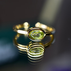 RG04 宝石質 細工製作 天然 碧の宝石 ペリドット 太陽の石 覆輪留