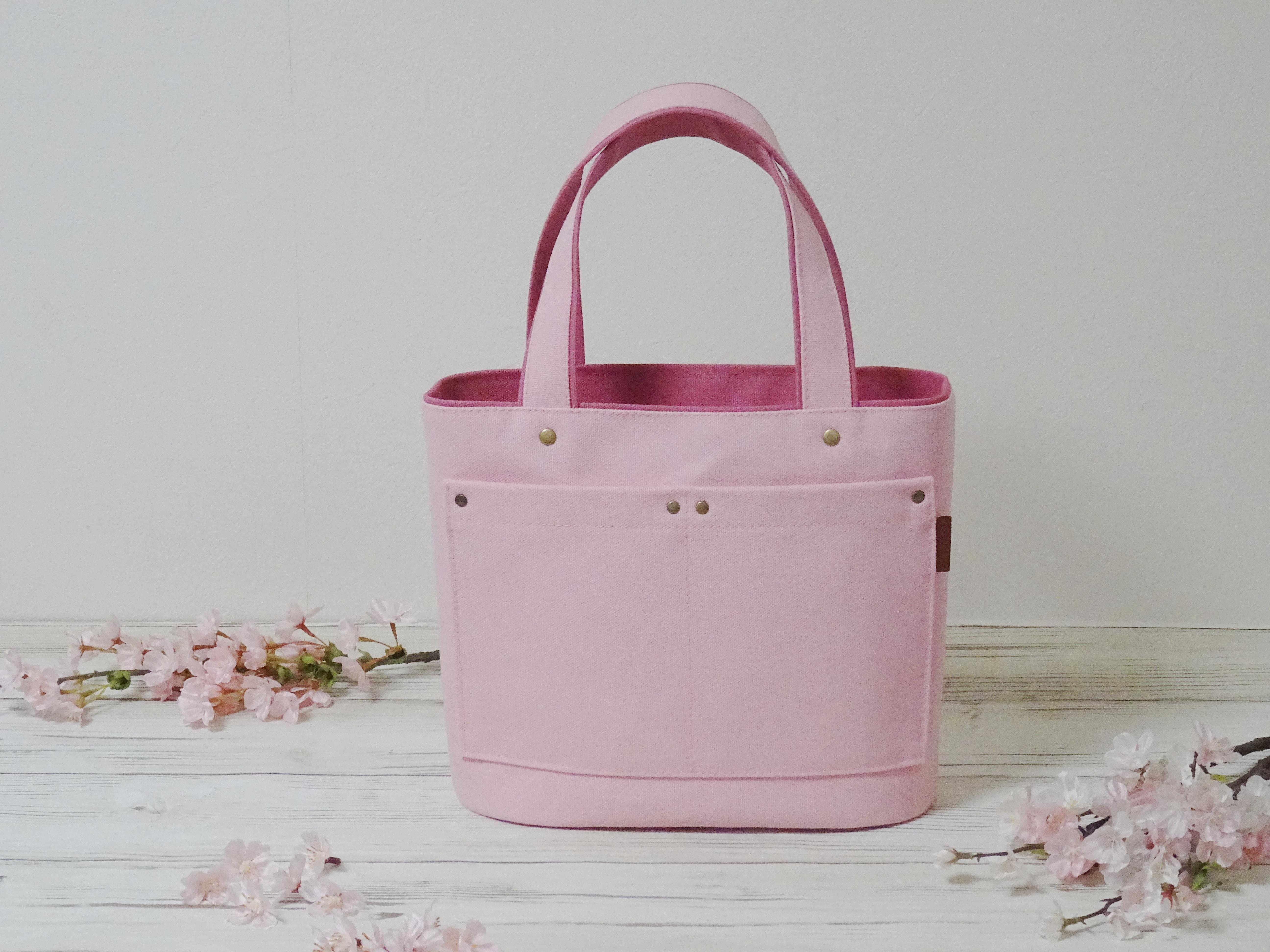 【季節限定】桜ピンクの帆布トート《スモール》