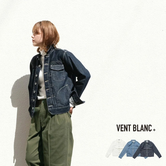 12oz DENIM Gジャン vent blanc+ VBJ191305 ヴァンブランプリュス デニム ジャケット 4枚目の画像