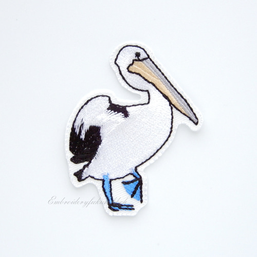 AngelicPretty カーニバルワッペン　サマーベレー ちょっと通りますよペリカン 刺繍ワッペン ワッペン・アップリケ