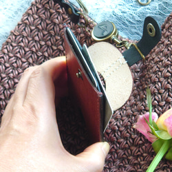 【名入れ】【ギター・ウクレレパスケース【カード2枚収納】リール＆ロープ付 ※袋ラッピング無料 7枚目の画像