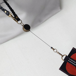 【名入れ】【ギター・ウクレレパスケース【カード2枚収納】リール＆ロープ付 ※袋ラッピング無料 13枚目の画像