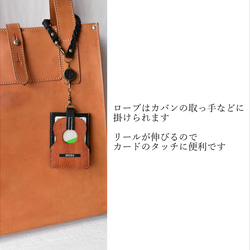 【名入れ】【ギター・ウクレレパスケース【カード2枚収納】リール＆ロープ付 ※袋ラッピング無料 12枚目の画像