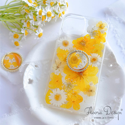 はなの陽だまり 押し花スマホケース スマホケース iPhone Xperia