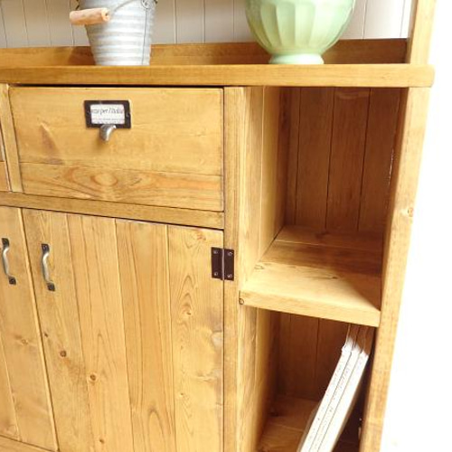 ☆オーダー可！○2引出2観音扉キャビネット○エスプレッソ無垢材