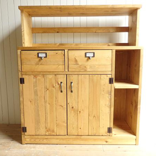 サイズデザインオーダー可！２バッタン観音扉キャビネットナチュラルブラウン受注製作 送料がかなり安くなりました！☆オーダー可！○2引出観音扉段差