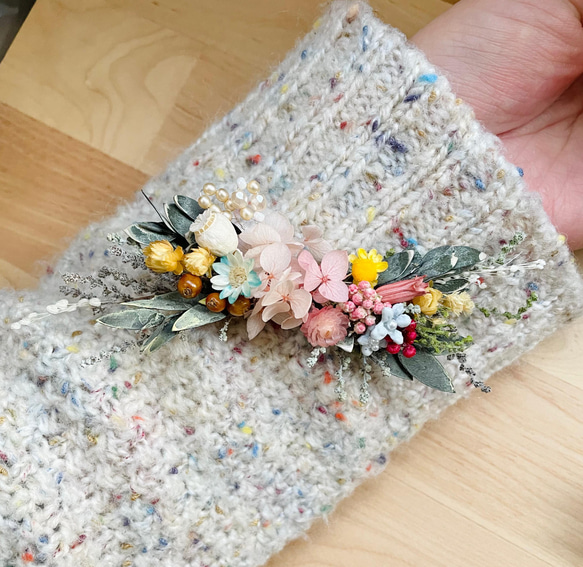 《新作》mini Flower ribbonブローチ 3枚目の画像