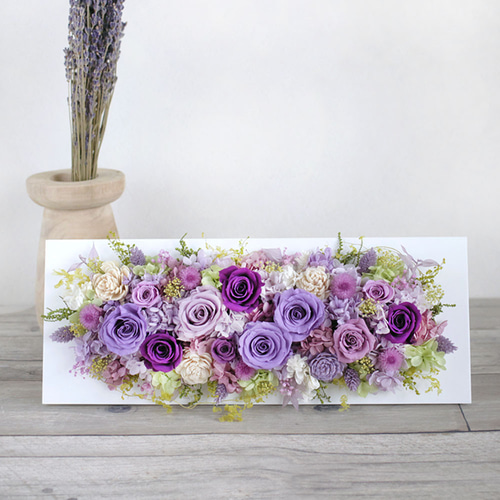 絵画のように見せる プリザーブドフラワー フレーム お祝い 誕生日に