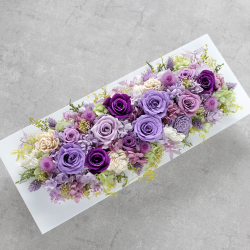 ギフトケース入り》ラベンダー香るプリザーブドフラワー・フレーム