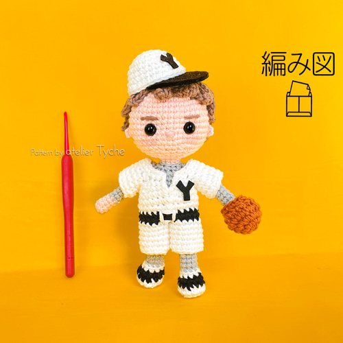 S-5】野球 編み図マニュアル□匿名配送 送料込 編み図・パターン Art