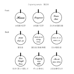 セミオーダー Circle 14 K10/K18 名入れ誕生日刻印 ライフログペンダントトップ 7枚目の画像