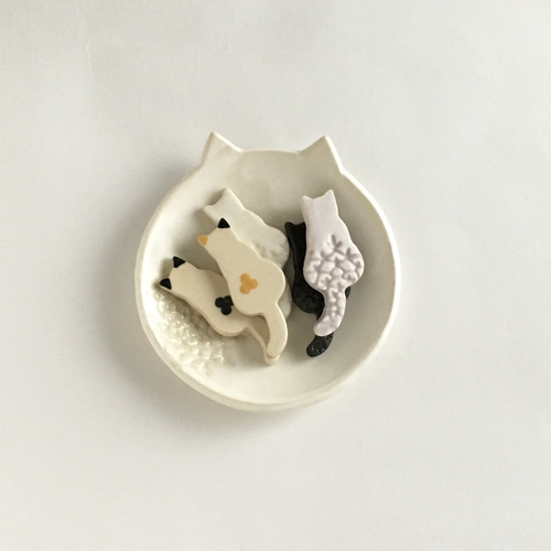 選べる猫の箸置き2匹セット 三毛猫・ハチワレ・白猫・黒ネコ 箸